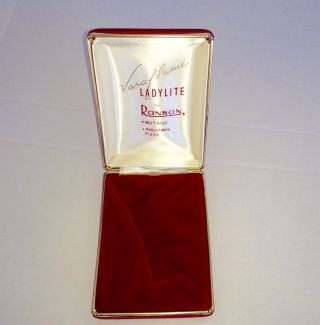 Vintage Red Velvet Box For Varaflame Ladylite By Ronson Box Only