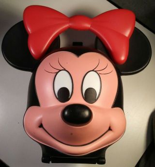 Vintage 1980 Walt Disney Aladdin Minnie Mouse Head Plastic Lunchbox No Thermos