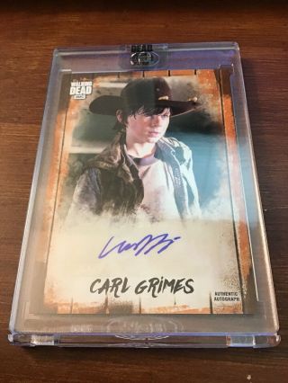 Chandler Riggs As Carl Grimes 2018 Topps The Walking Dead Autograph Card 40/50