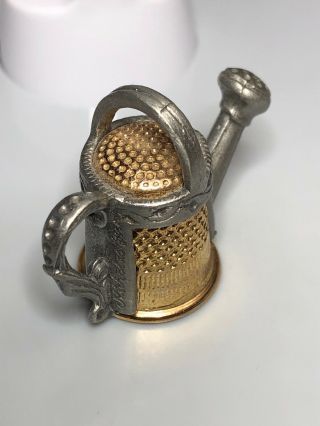 Thimble Pewter Nicholas Gish & Signed Watering Can