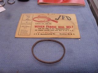 Vintage Nos Jfd Woven Fabric Drive Belt 2 (zenith),  Orig.  Pkg,  Ex.  Usable Cond.