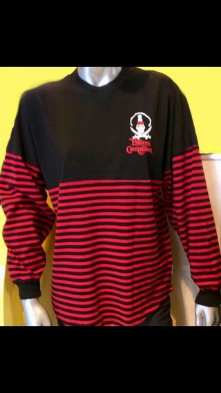 Walt Disney World Pirates Of The Caribbean Spirit Jersey Pullover Top Sweatshirt