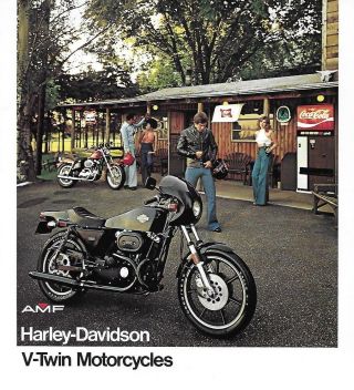 Vtg 1978 Amf Harley - Davidson V - Twin Motorcycles Sales Brochure Coke Miller Lite