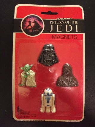 Star Wars Return Of The Jedi 4 Magnet Set In Package 1983 Unopened/nm Packaging