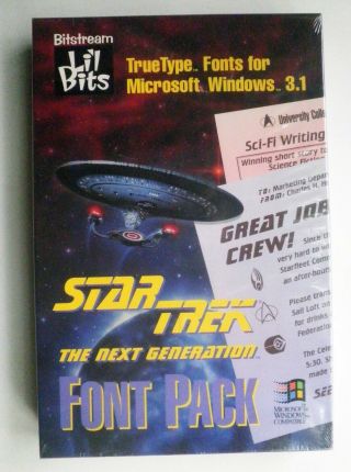 Star Trek The Next Generation True Type Font Pack For Microsoft Windows 3.  1