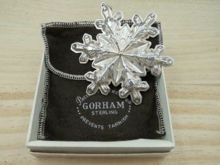 1973 Gorham Sterling Silver Christmas Snowflake Ornament/pendant