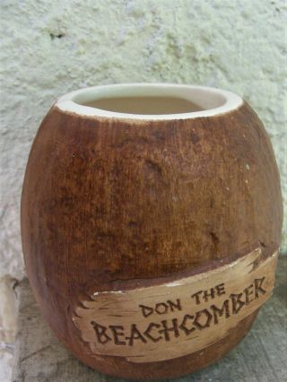 Don The Beachcomber Brown Rum Keg Barrel Tiki Mug Desert Ceramics Usa