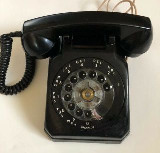 Vintage Stromberg Carlson Rotary Dial Desk Telephone Model Black