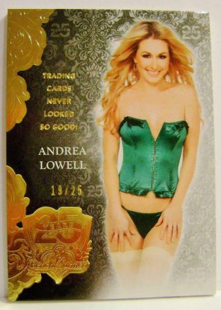 Andrea Lowell /25 Gold Foil Base Card Benchwarmer 25 Years 2019 Rare