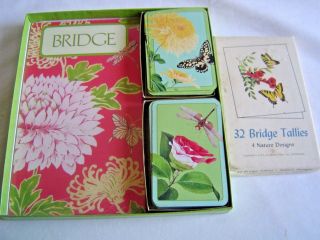 Caspari Bridge Set Cards,  Score Pad & Tallies