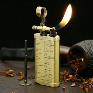 Retro Copper Cigarette Lighter,  Vintage For Smoking Pipe With Tamper Pokers Tool