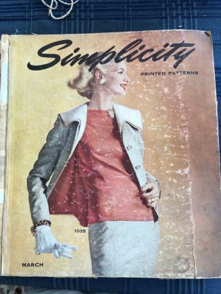 Vintage Simplicity Pattern Counter Book March 1955