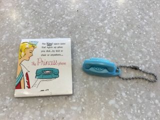Vintage Matchbook The Princess Phone And Phone Keychain Northwestern Bell Co.