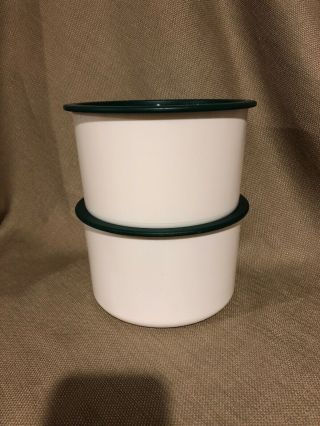 Tupperware Coffee House One Touch Canisters Scoop Hunter Green