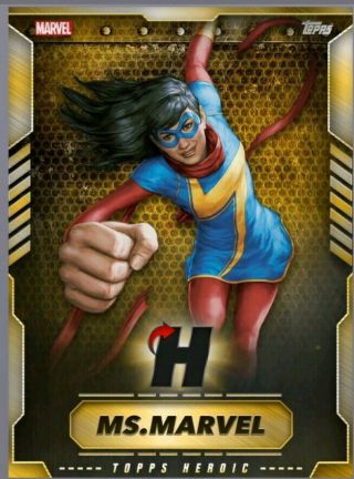 Topps Marvel Collect Digital August Heroic Vip Ms.  Marvel Gold Motion & Silver
