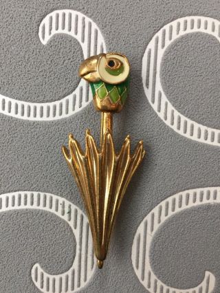 Rare Disney Ds Mary Poppins Green Head Parrot Umbrella Brooch Pin Pin (ng:91819)