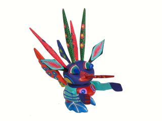 Mexican Alebrije Critter - Oaxacan Wood Carving Signed By The Artist
