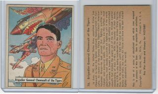R164 Gum Inc,  War Gum,  1941,  76 General Chennault Of The Tigers,  China