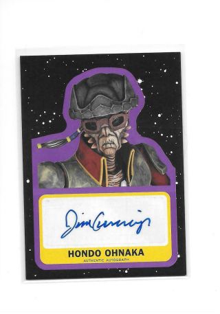 2017 Star Wars Journey To Last Jedi Jim Cummings As Hondo Ohnaka Purple Auto /99