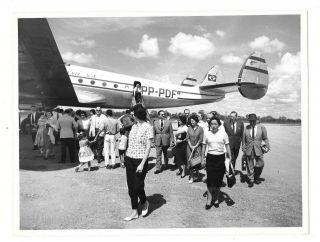 Lg.  Vintage Airline Photo Panair Do Brasil S.  A.  Lockhead Constellation Pp - Pdf