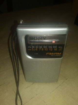Sony Fm Am Portable Pocket Silver Radio Icf S10mk2