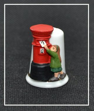 Sterling Classic Limited Edition Thimble,  Certyficate - Post Box