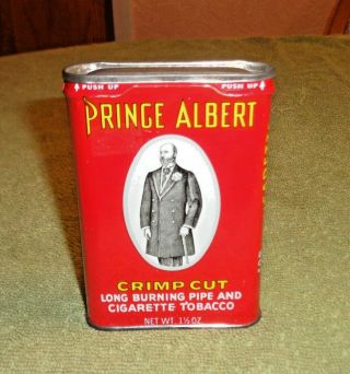 Vintage Prince Albert 1 1/2 Oz Empty Crimp Cut Tobacco Tin - Exc Cond