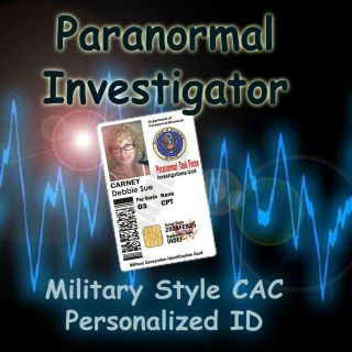 Very Rare Movie Prop " Paranormal Investigator " Military Style Id C.  A.  C.