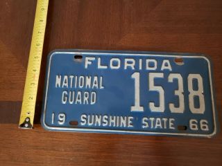 1966 Florida Army Air National Guard License Plate