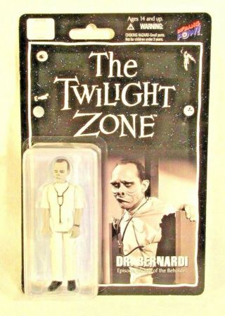 Nib Twilight Zone Action Figure Dr.  Bernardi Black & White
