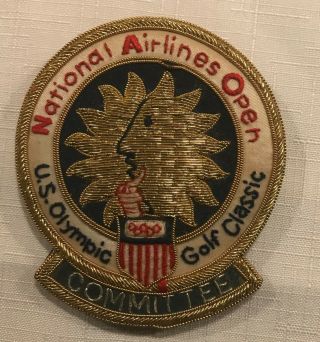 Vintage National Airlines Open Olympic Golf Classic Games 1971 Badge Crest