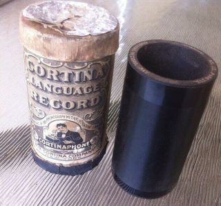 Cortina Language Cylinder Phonograph Record (edison Gramophone) Spanish