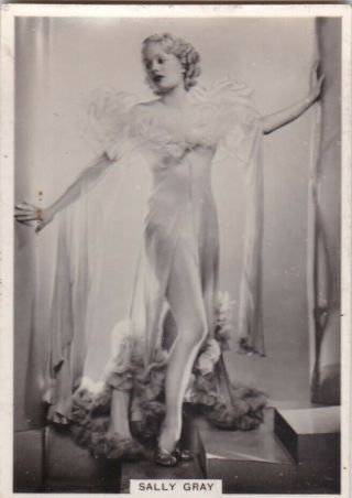 Sally Gray - Ardath Hollywood Movie Star Pin - Up/cheesecake 1938 Cigaret Card