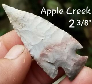 Authentic 2 3/8 " Apple Creek Arrowhead Native Indian Artifact Missouri