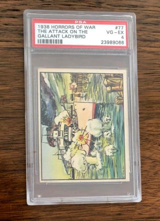 1938 Horrors Of War 77 Attack On The Gallant Ladybird Psa Graded 4 Vg - Ex