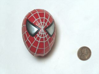 2002 Spiderman 2.  5 " Hard Plastic Web Mask Head Face Car Pencil Antenna Topper