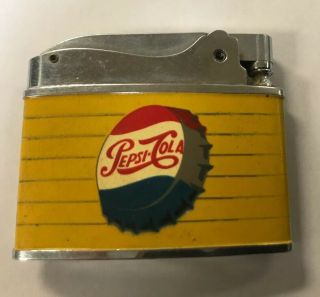 Vintage Pepsi - Cola Cigarette Lighter Flat Advertising