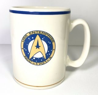 Rare Vintage 1993 Pfaltzgraff Star Trek Uss Enterprise Ncc - 1701 - A Coffee Cup Mug
