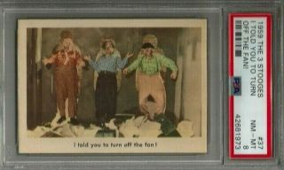 1959 Fleer The Three 3 Stooges 37 " I Told You To.  " Psa 8 Nm - Mt Non - Sport Card