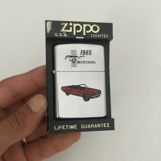 1965 Mustang Unique Zippo Lighter Bradford Pa Made In Usa Advertising Lighter
