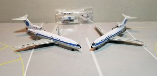 Jet - X (jx051) Pan Am & Pan American 727 2 Plane Set 1:400 Scale Diecast Models