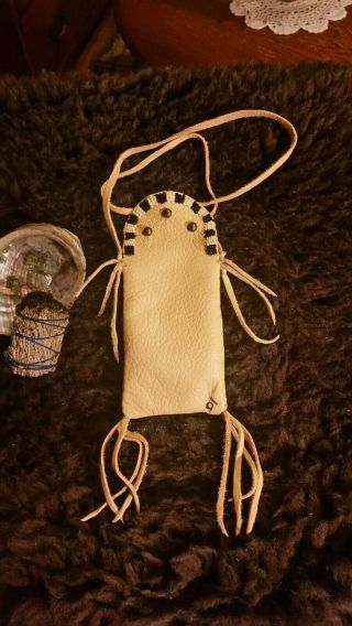Beaded Medicine Bag Mountain Man Rendezvous Strike - a - Lite Pouch Dragonfly 7