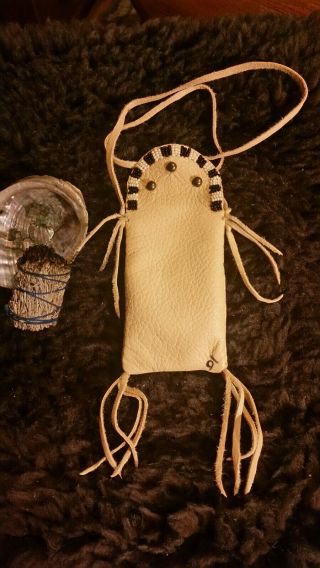 Beaded Medicine Bag Mountain Man Rendezvous Strike - a - Lite Pouch Dragonfly 8