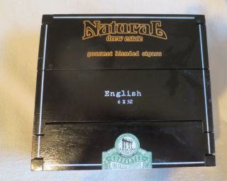 Drew Estate Natural English Black Wood Cigar Box With Tri - Fold Lid -