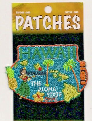 The State Of Hawaii Souvenir Patch The Aloha State Honolulu