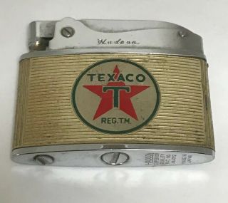 Vintage Texaco Oil Cigarette Lighter Flat Advertising Collectible Item