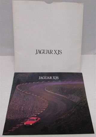 1977 Jaguar Xjs Dealer Prestige Sales Brochure W/spec Sheet Slide Cover English