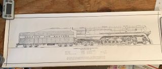 William Berkompas Print Steam Locomotive Norfolk & Western Class J 4 - 8 - 4 611