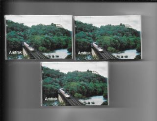 Three Decks Of Amtrak Railroad Playing Cards