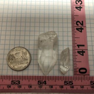 2 - 7 Window Diamond Arkansas Quartz Crystal Points 514 - 20
